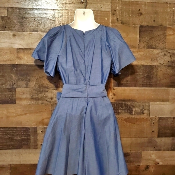 New Parker Adeline A-Line Chambray Dress - Picture 6 of 10